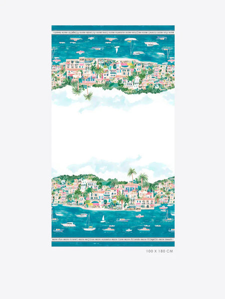 Coast Print Scarf - Mediterranean