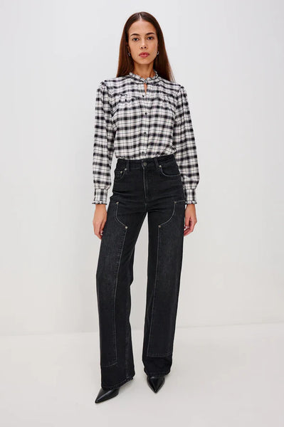 Alanna Top - Ivory Smoke Onyx