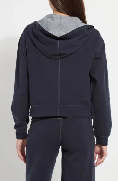 Jovie Reversible Hoodie - True Navy/Grey Melange