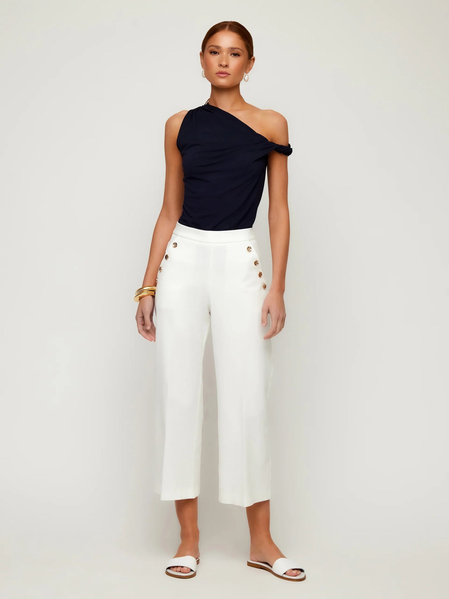 Neptune Cropped Pants - Off White