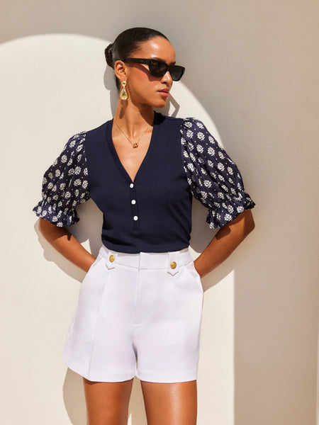 Cassidy Pleated Shorts - Off White