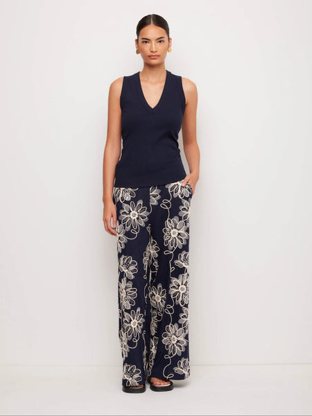 Doreen V-Neck Tank - Navy