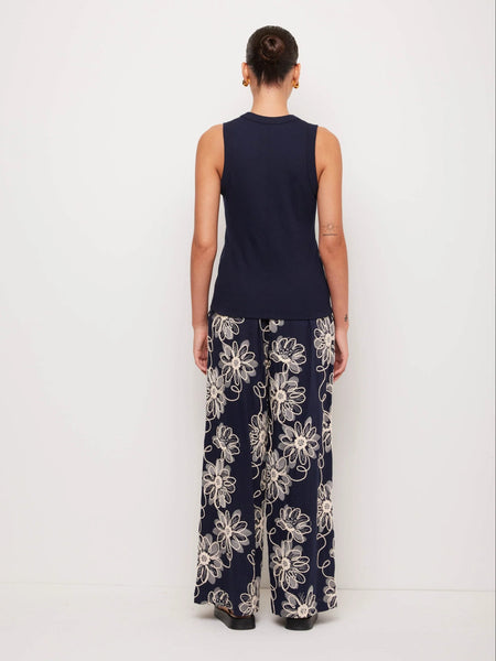 Doreen V-Neck Tank - Navy