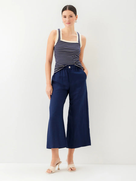 Mindy Contrast Tank - Navy/Cream