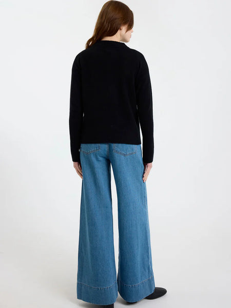 Pearl Crewneck Sweater - Black