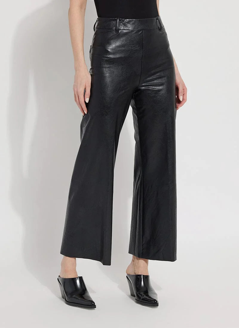 Vegan Leather Wide Leg - Kohl Black