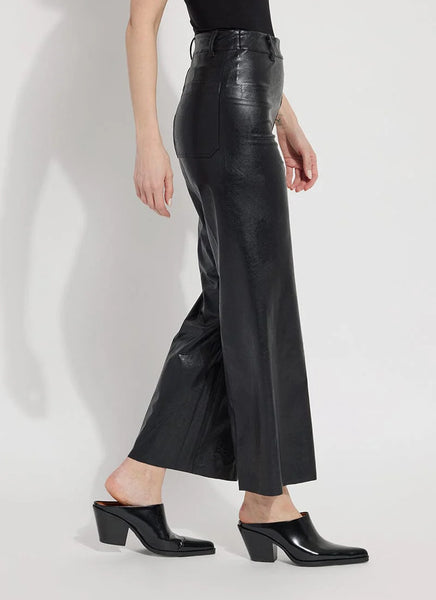 Vegan Leather Wide Leg - Kohl Black