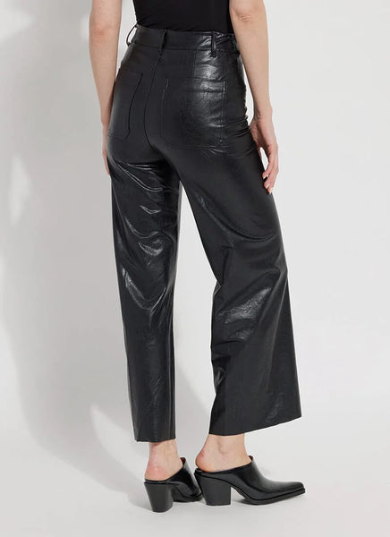 Vegan Leather Wide Leg - Kohl Black