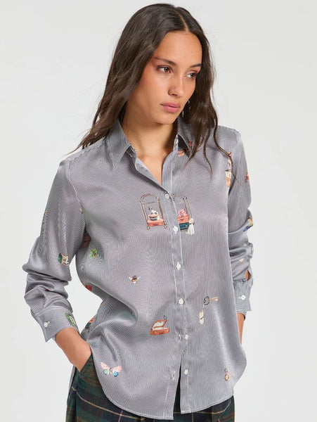 Hotel Vilagallo Top - Pinstripe
