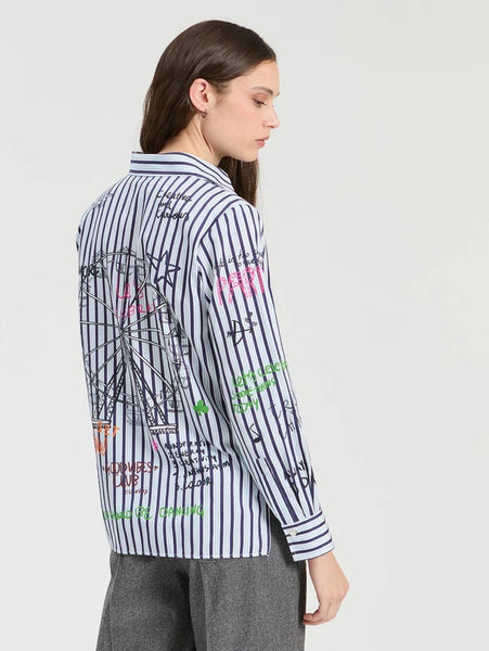 Ferris Wheel Print Top - Stripe