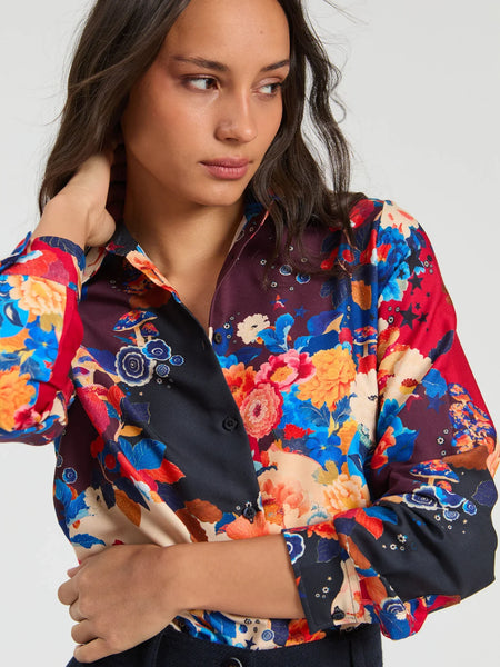 Floral Shirt - Mushroom