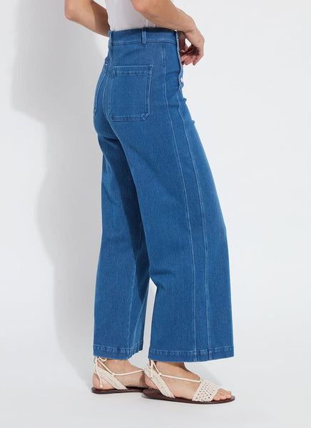 Mallory High Rise Wide Leg - Mid Wash