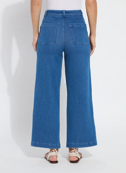 Mallory High Rise Wide Leg - Mid Wash