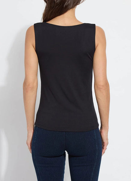 Evie Scoop Neck Tank - Black