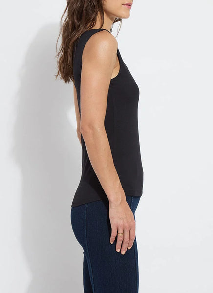 Evie Scoop Neck Tank - Black