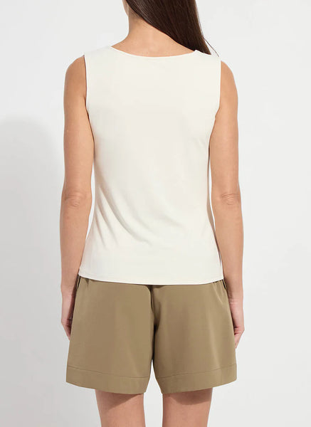 Evie Scoop Neck Tank - Macadamia
