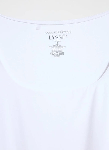 Evie Scoop Neck Tank - White