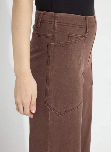 Penelope Curved Cuffed Denim - Antique Wash Cocoa