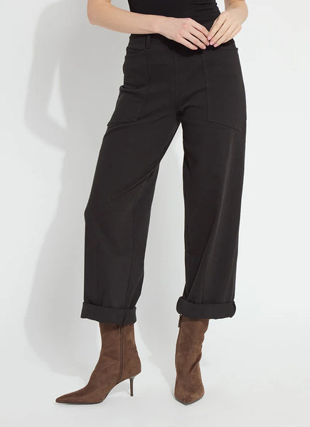 Penelope Curved Cuffed Denim - Black