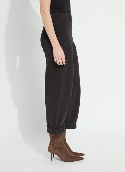 Penelope Curved Cuffed Denim - Black
