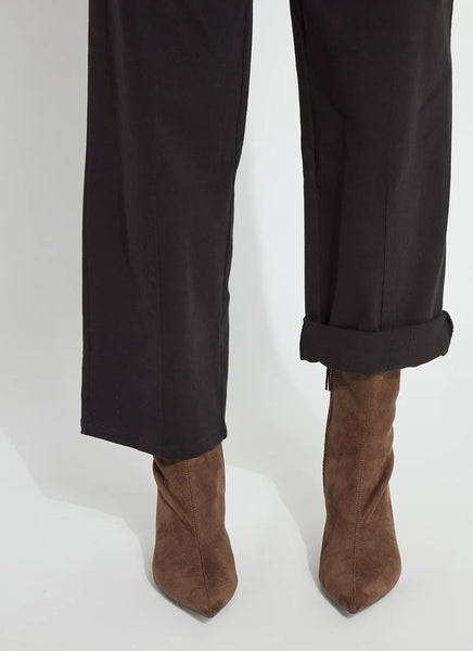 Penelope Curved Cuffed Denim - Black