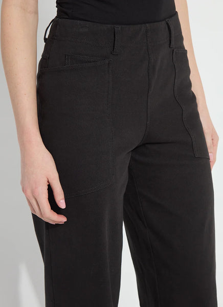 Penelope Curved Cuffed Denim - Black