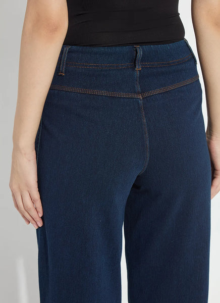 Penelope Curved Cuffed Denim - Indigo
