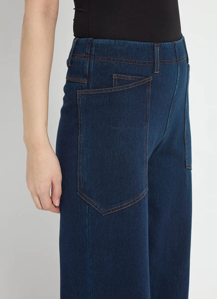 Penelope Curved Cuffed Denim - Indigo