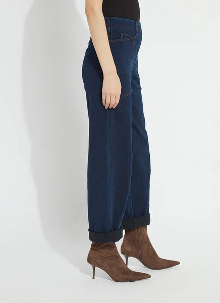 Penelope Curved Cuffed Denim - Indigo