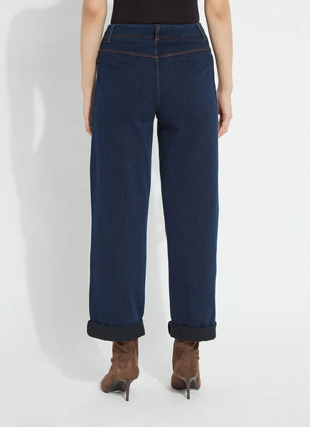 Penelope Curved Cuffed Denim - Indigo