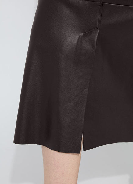 Warren A-Line Vegan Leather Skirt - Double Espresso