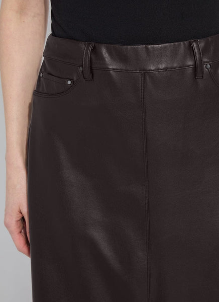 Warren A-Line Vegan Leather Skirt - Double Espresso
