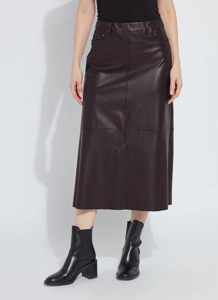Warren A-Line Vegan Leather Skirt - Double Espresso