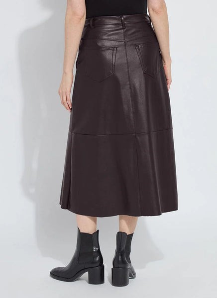 Warren A-Line Vegan Leather Skirt - Double Espresso