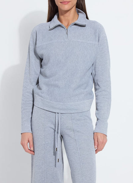 Viola Knit Lounge Sweatshirt - Grey Melange
