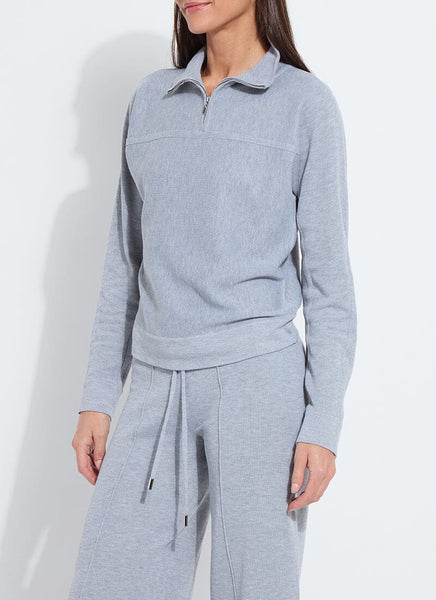 Viola Knit Lounge Sweatshirt - Grey Melange