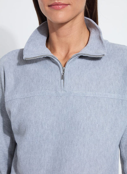 Viola Knit Lounge Sweatshirt - Grey Melange