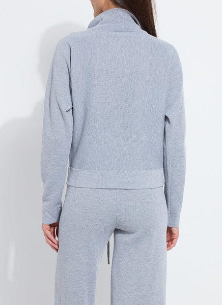 Viola Knit Lounge Sweatshirt - Grey Melange