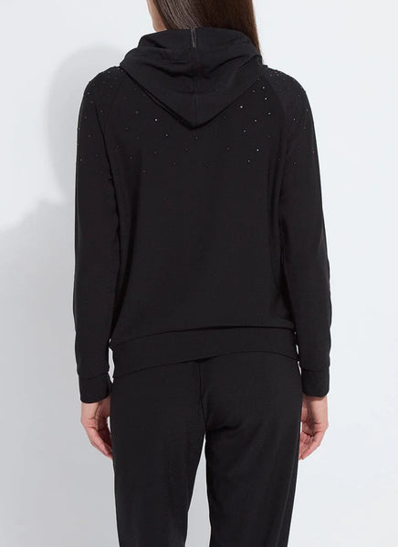 Emiliana Studded Hoodie Sweatshirt - Black