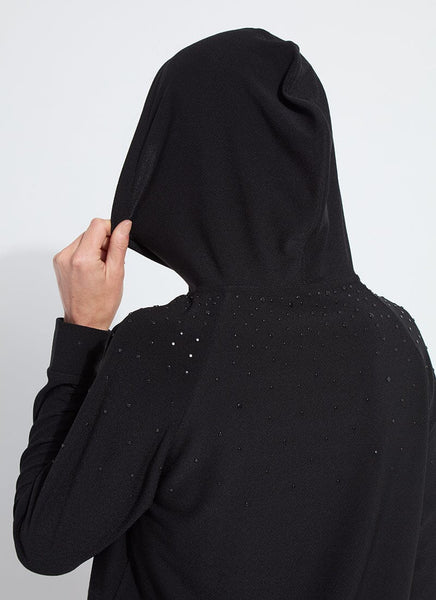 Emiliana Studded Hoodie Sweatshirt - Black