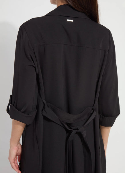 Ellison Convertible Trench Dress - Black