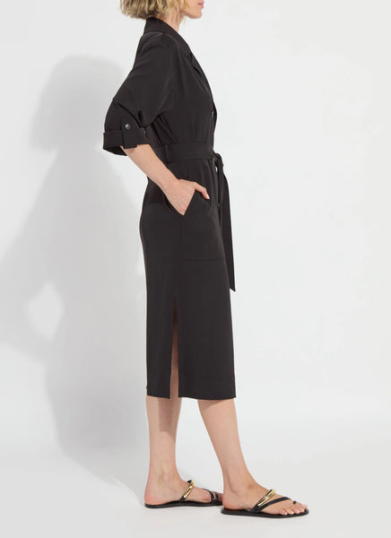 Ellison Convertible Trench Dress - Black