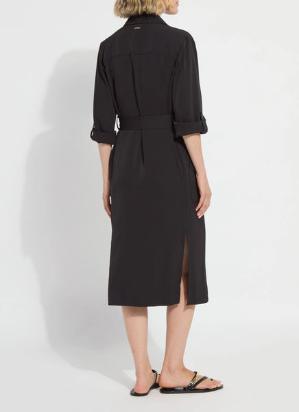Ellison Convertible Trench Dress - Black