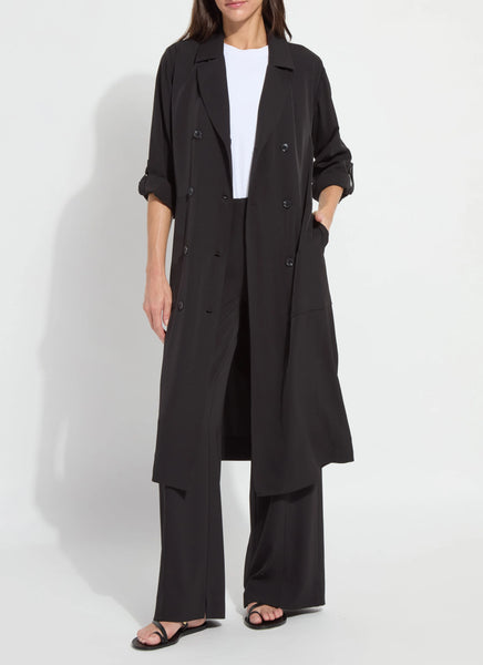 Ellison Convertible Trench Dress - Black