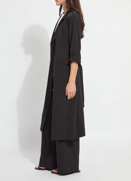 Ellison Convertible Trench Dress - Black
