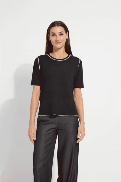 Odessa Reversible Knit Tee -  Warm Biscuit/Buttercream