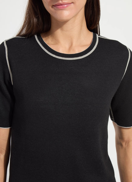 Odessa Reversible Knit Tee -  Warm Biscuit/Buttercream
