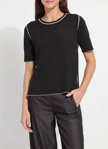 Odessa Reversible Knit Tee -  Warm Biscuit/Buttercream