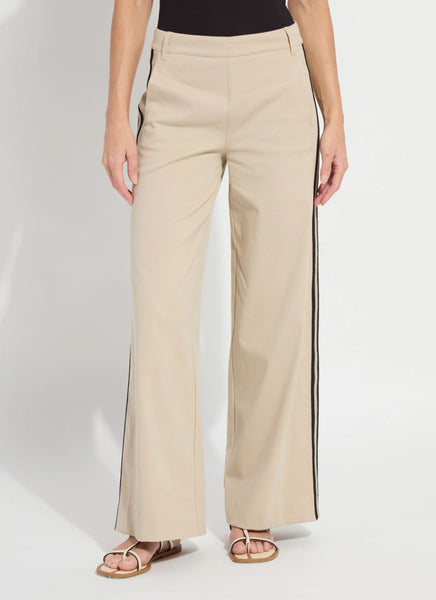 Brinne Side Stripe Trouser - Crisp Khaki