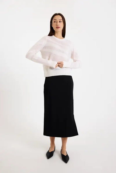 Mix Gauge Zebra Crewneck - Organic White